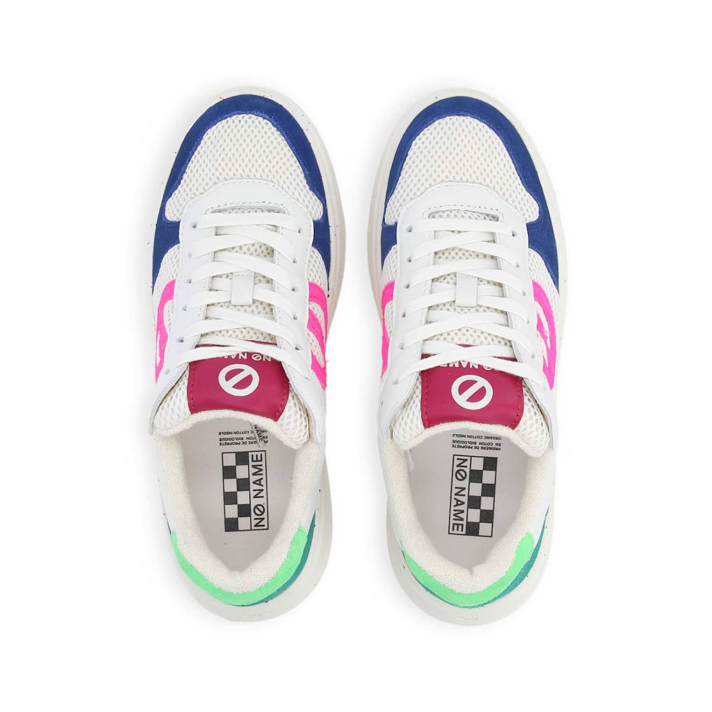 SNEAKER BRIDGET W - CAMOSCIO/RIVA - BLU/ROSA FLUO/BIANCO